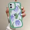 Чехол для телефона с цветком для iPhone 13, чехол для iPhone 15 14 Pro 12 11 Pro Max XR XS X 7 8 Plus SE 2020, противоударный силиконовый мягкий волнистый чехол