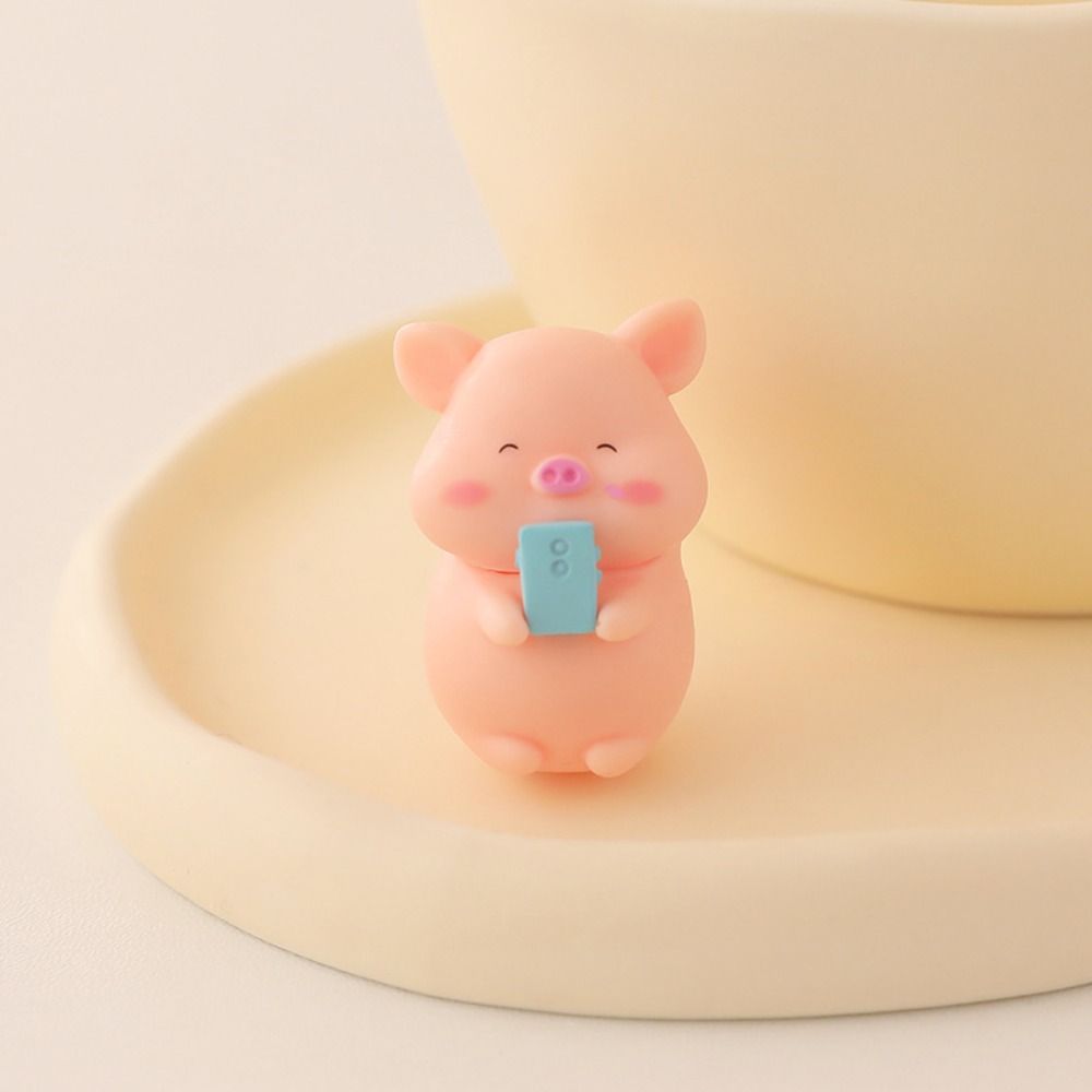 Миниатюры животных мультфильм Свинья украшение автомобиля Свинья украшение центральной консоли автомобиля предметы интерьера автомобиля