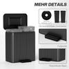 40L Dual Compartment Rubbish Bin, with Soft-Close Lid - Black