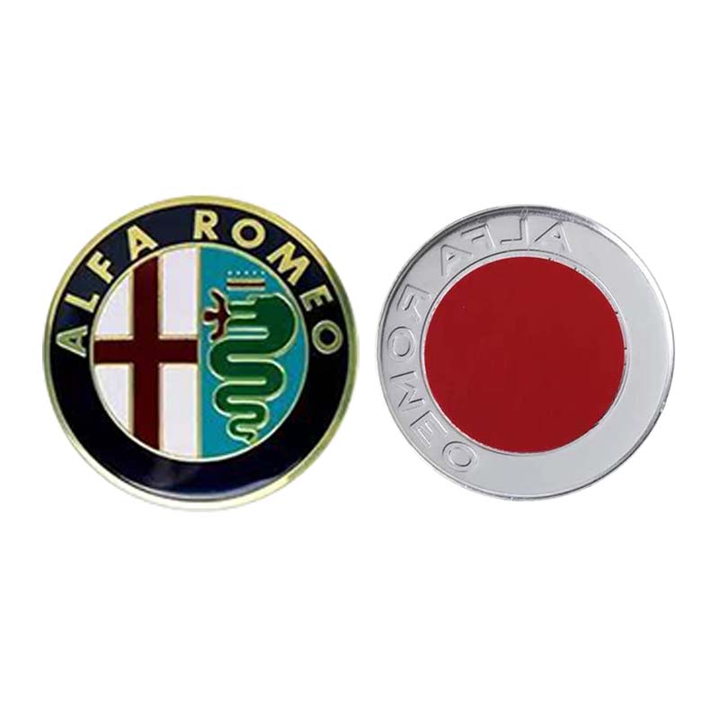 SYENG1 5 Color Alfa Romeo Car Grill Emblem Badge Car Front Grille Logo For Alfa Romeo Giulietta Mito Giulia Stelvio Brera 147 156 159