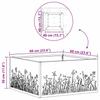 Fire Pit Brown 60 x 60 x 30 cm Weatherproof Steel
