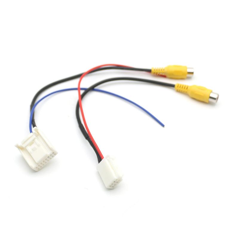 Car 4 16 Pin Male Connector Radio Back Up Reverse Camera RCA Input Plug Cable Connection Adapter For Toyota Camry RAV4 Sienna