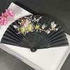 Chinese Style Folding Fan for Men, Portable, Retro Style, Classical, Traditional Hanfu, Black and Green, Bamboo Design