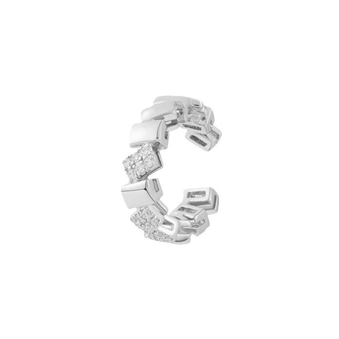 Geometric Zircon Exquisite Ear Clips, Autumn And Spring Fashion Light Luxury, No Ear Holes, Small Square Diamond Earrings, Ear Hanging Wind