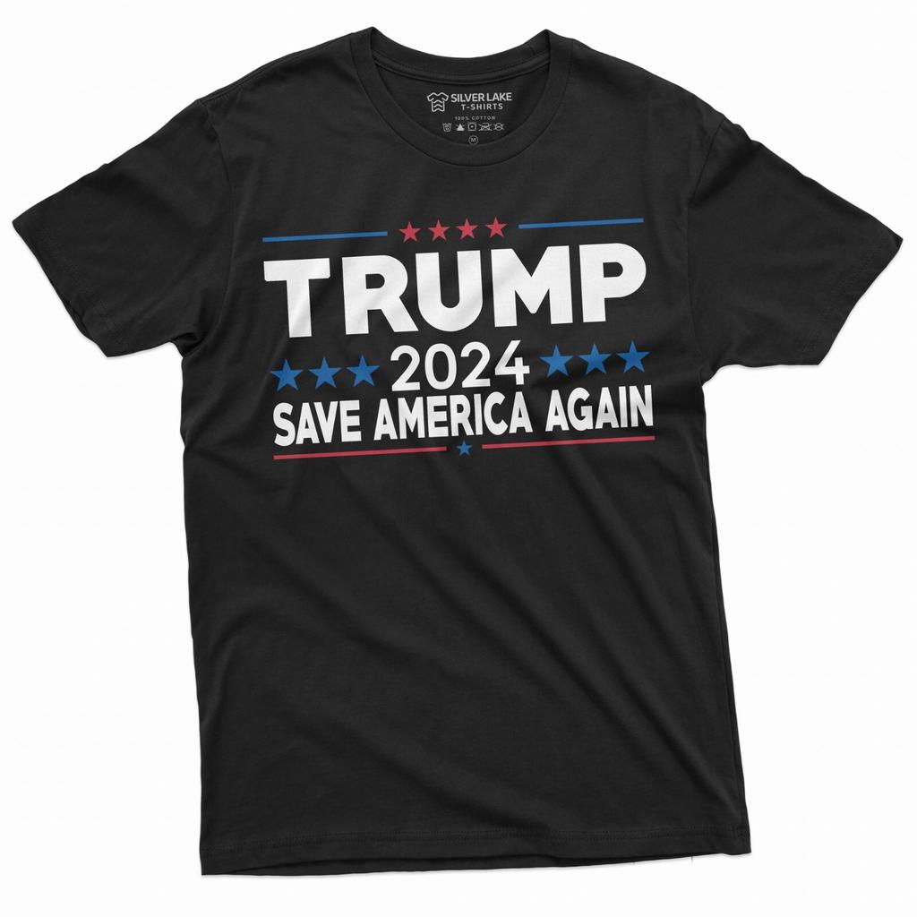 Trump 2024 Shirt Save America Again T-Shirt Mens Womens Tees Top Pro Trump Shirt Trump Patriotic Tee