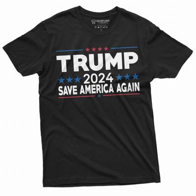 Футболка Трамп 2024 Спасем Америку снова Футболка Про Трампа Патриотическая футболка Трампа