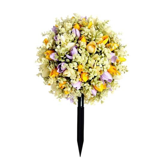 Искусственный цветочный шар с шипом, реалистичные искусственные розы, устойчивые к погодным условиям, искусственные цветы роз