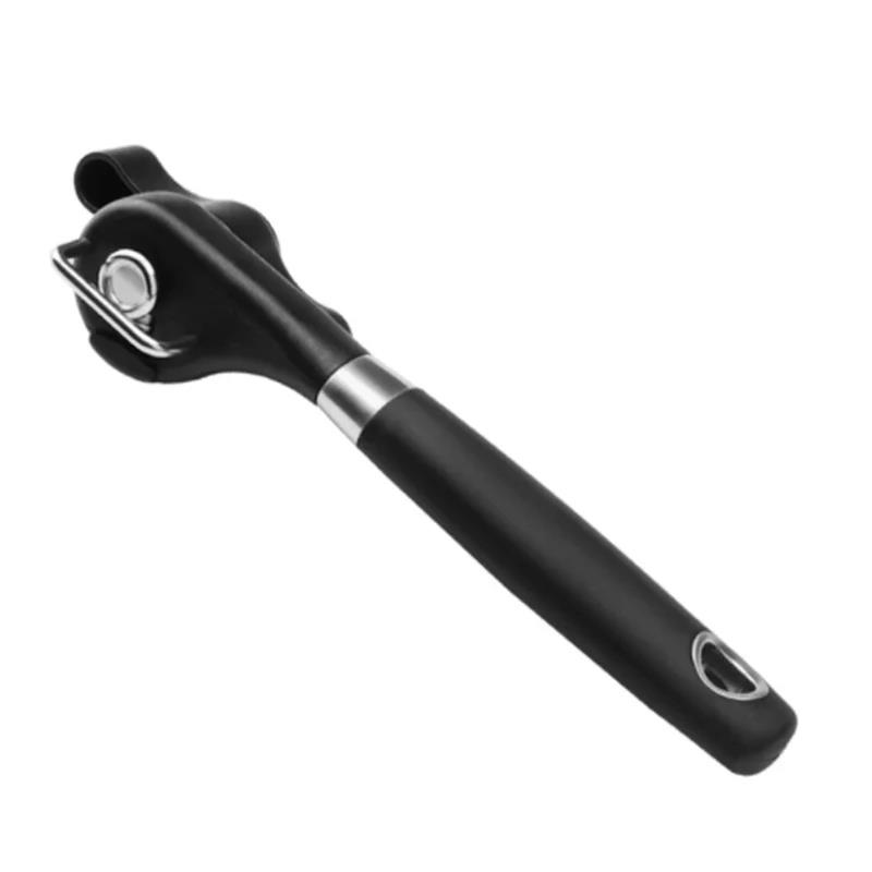 Stainless Steel Kitchen Tool Safety Hand-actuated Can Opener Side Cut Easy Grip Manual Knife for Cans Lids