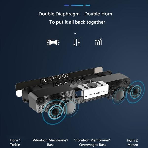 Дополнительный саундбар для телевизора Проводной и беспроводной USB-кабель Bluetooth Домашний кинотеатр FM-трансляция Звуковая панель с объемным звуком Перестрелка Аудио для игр