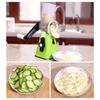 Kitchen Vegetable Slicer with 3 Replaceable Stainless Steel Blades Manual Rotary Cheese Grater with Handle Multifunctional Vegetable Chopper