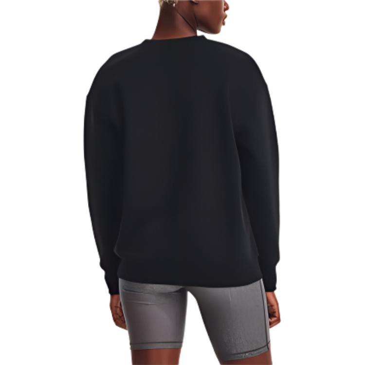 (WMNS) Under Armour Essential Fleece Crew Sweatshirt 'Black' Women's 1373032-001