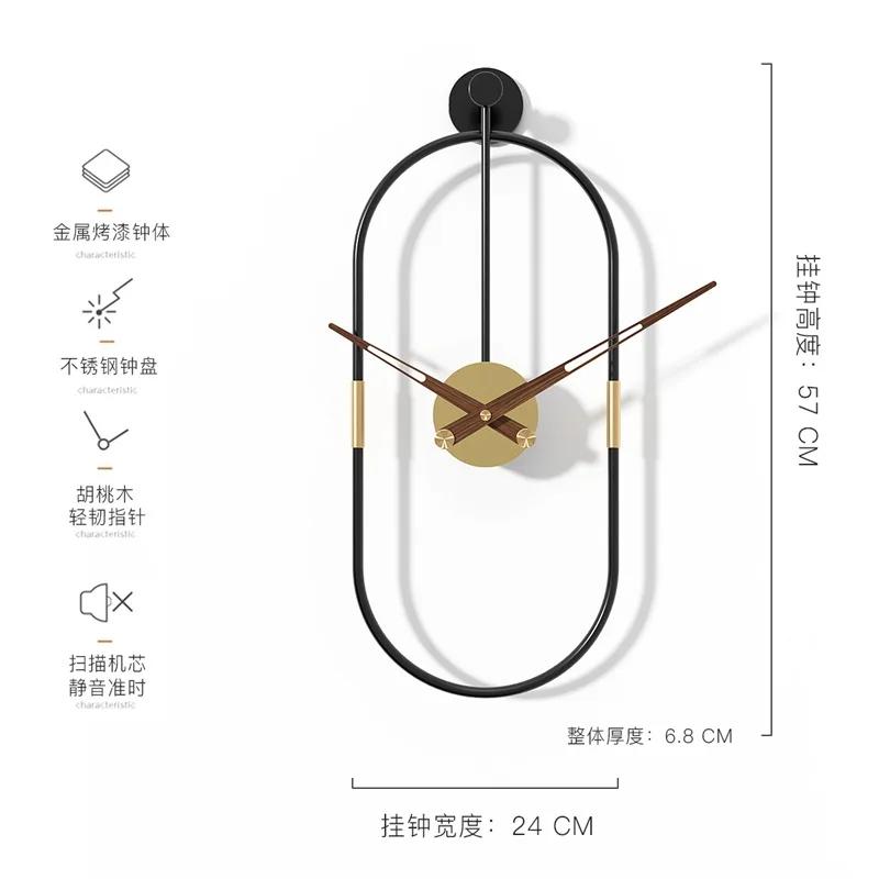Креативные металлические настенные часы, современный дизайн, минималистский стиль, железные настенные часы для гостиной, настенные часы, домашний декор, 38x14 см