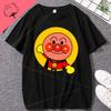 Cute Anpanman Cartoon Tee Unisex Double Sided Graphic TShirt for Men Women Kids Harajuku Style Oversized Cotton Top