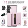 For Samsung Galaxy S26 Case JEEHOOD J12 Magnetic Detachable Zipper Wallet Kickstand Leather Back Cover Compatible with MagSafe