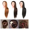 Стенд для демонстрации плетения волос Манекен-голова с волосами Человеческие волосы Прямые 25" Профессиональный