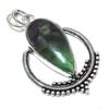 Green Fluorite Gemstone Handmade 925 Sterling Silver Jewelry Pendant 2.29" SU-6906