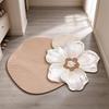 Flower Shaped Diatomite Floor Mat Fast Absorbent Non Slip Easy Clean For Bathroom Kitchen Entryway Use