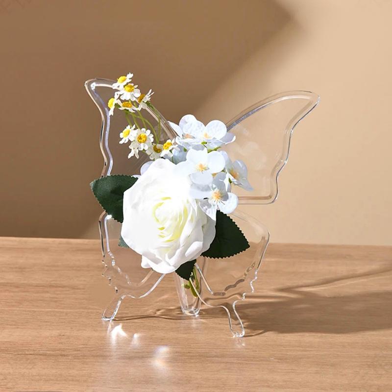 Creative Butterfly Vase Flowers Pot Desk Decoration Flower Arrangement Butterfly Decorative Floral Vases Room Aesthetic Decor