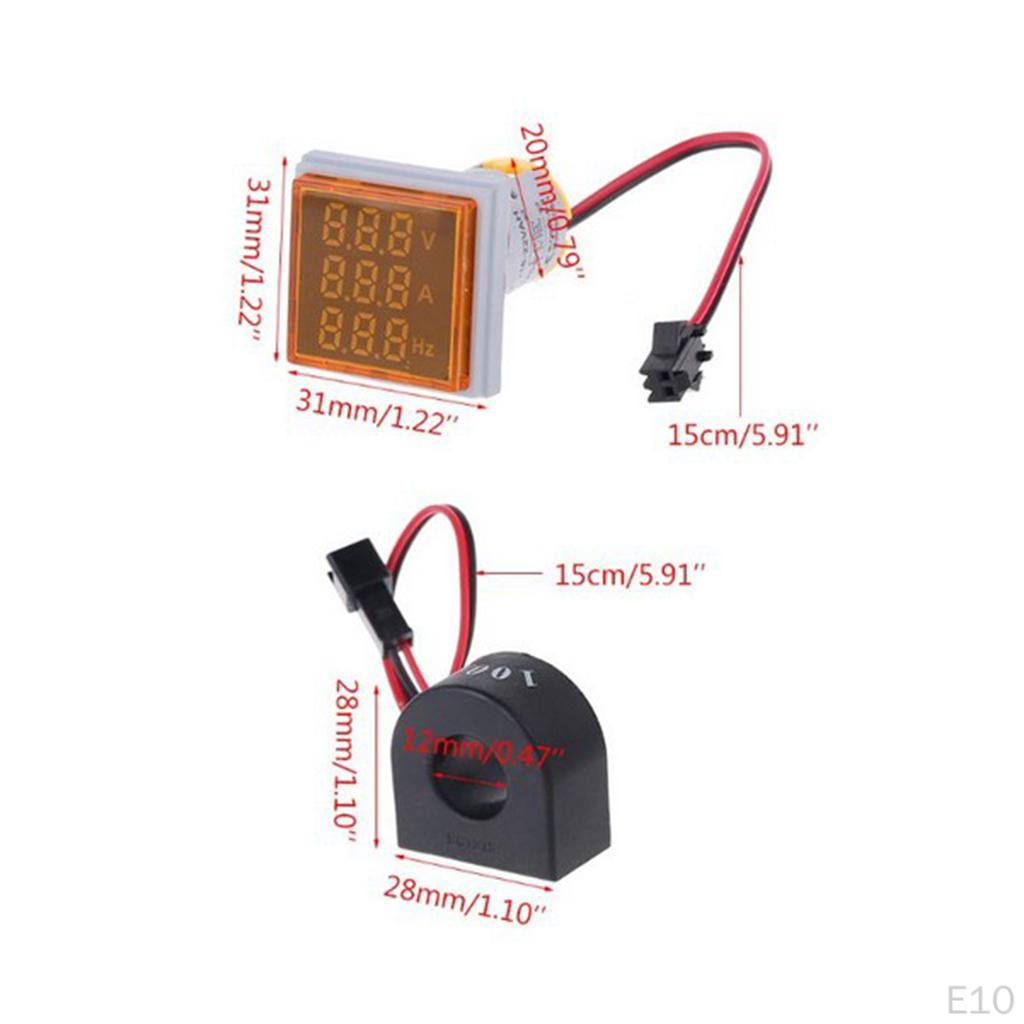 3 In Digital Ammeter 60-500V