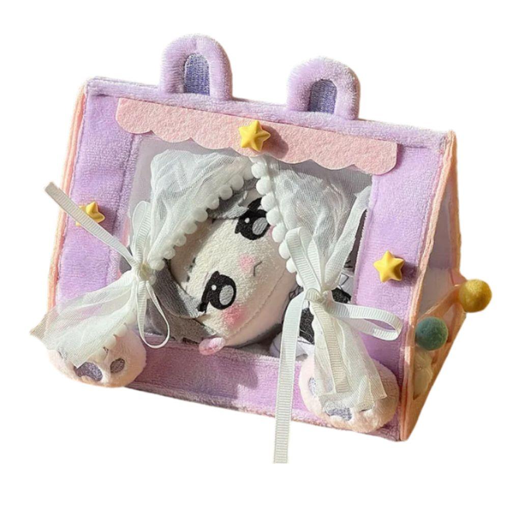 Scene Model Doll Tent Desktop Ornaments Doll Sleeping Bed Creative Cotton Doll Bed Plush Toy