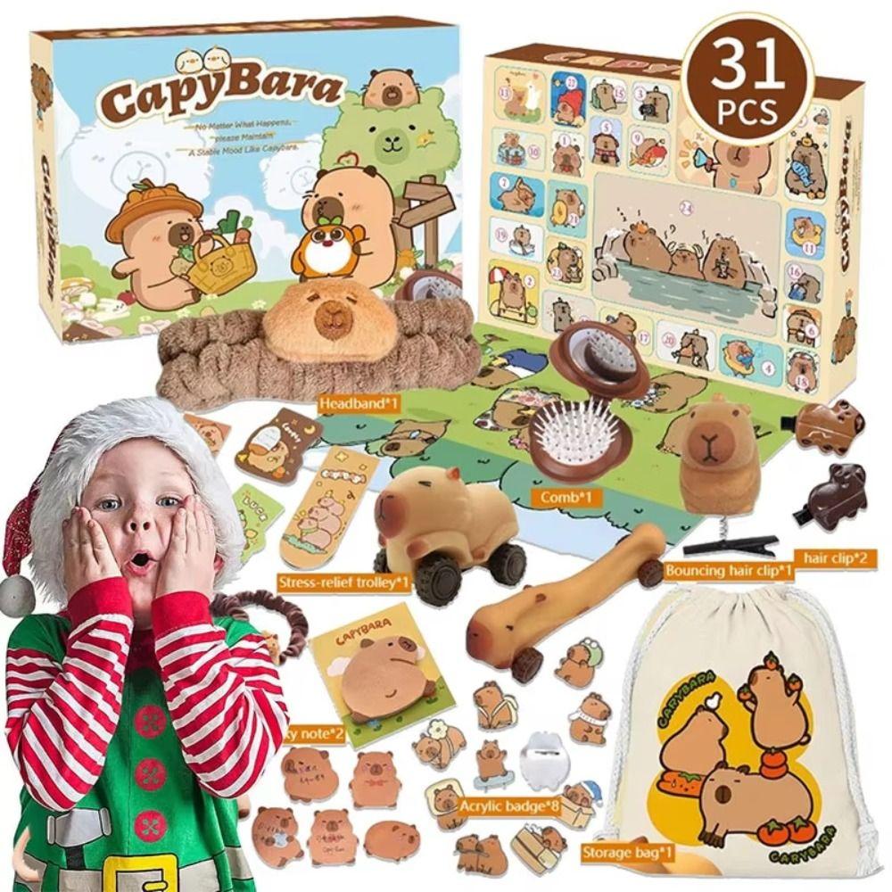 Capybara Themed Set Christmas Advent Calendar Capybara Blind Box Calendar For Kids Christmas Gift