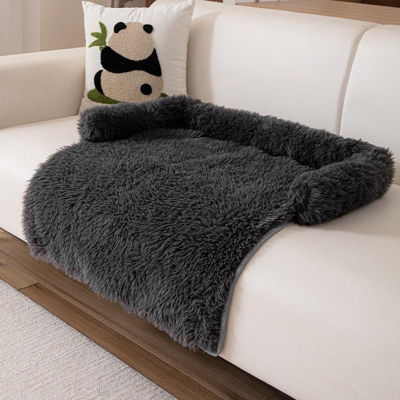 Soft Plush Pet Bed Small Dogs Cats Winter Warm Thick Non-Slip Indoor Mat 75x75cm