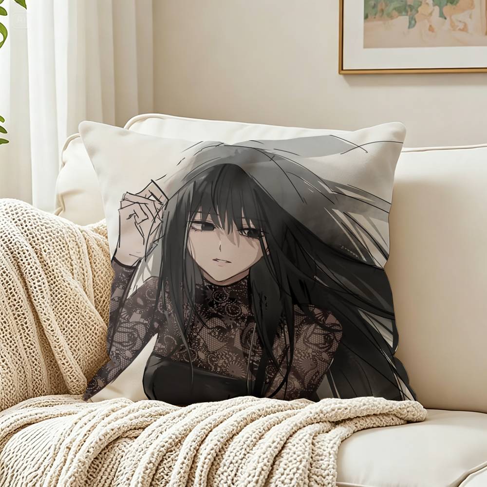 OOsaragi SSakamoto Days Customizable Square Cushion Cover Double Sided Print Pillow Case