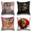 Чехол для подушки L-Leon Kennedy Квадратный Двусторонний принт Короткий плюш Чехол для диванной подушки Спальня Прикроватная подушка