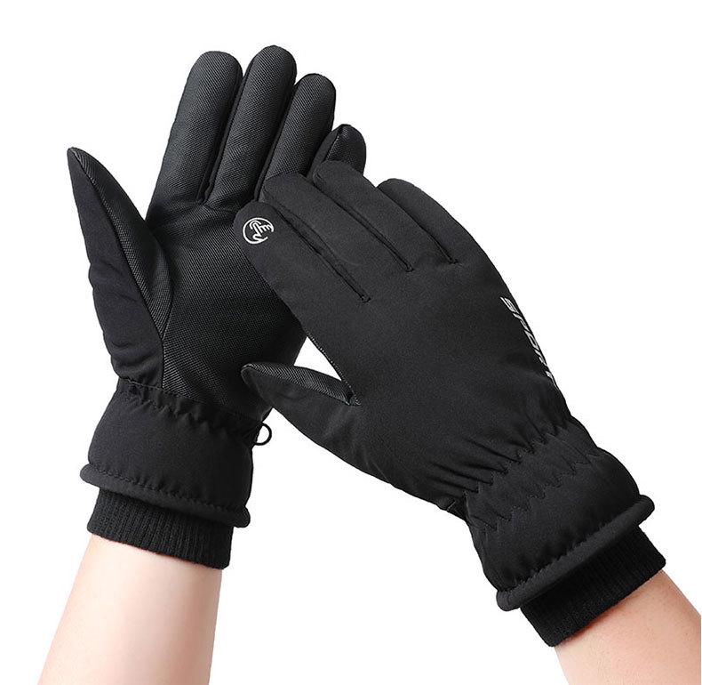 H3 Men's Waterproof Winter Ski Gloves: Velvet-Lined, Non-Slip, Touchscreen, Warm for Outdoor Sports & Cycling