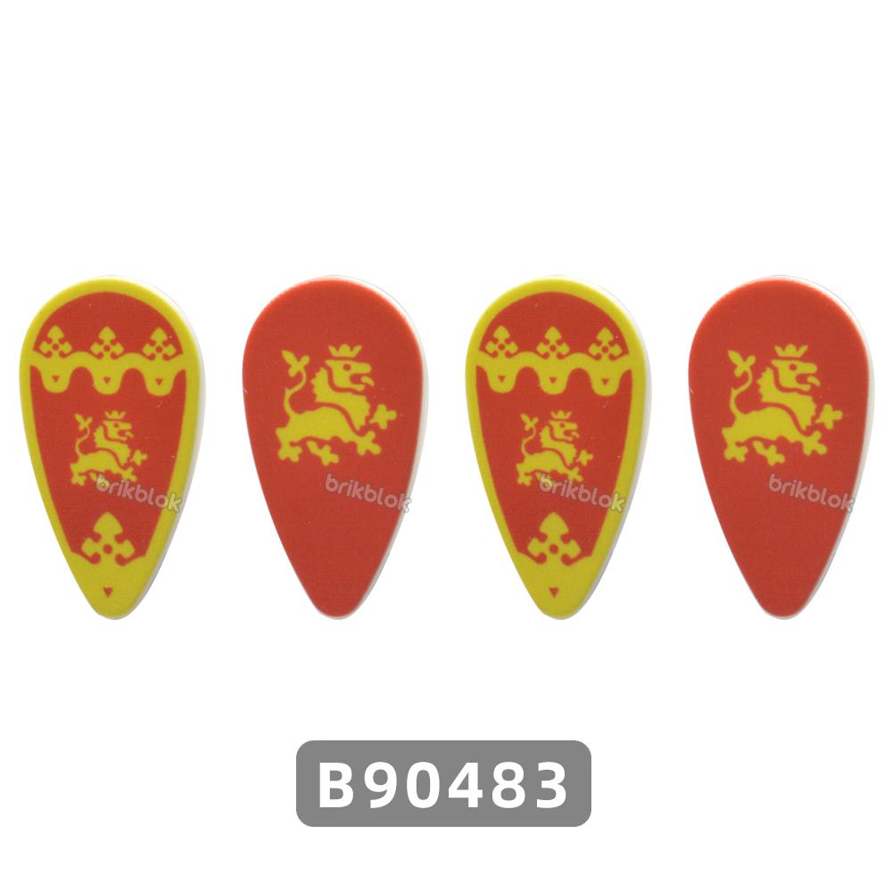 MOC Classic Castle Printed Building Block Toy Kite Shields Flag Mat European Medieval Age Castle Series for Figures