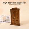 Миниатюрный антикварный деревянный шкаф для кукольных домиков масштаба 1/12, аксессуары, шкаф с двойными дверцами, реквизит для демонстрации сцены спальни