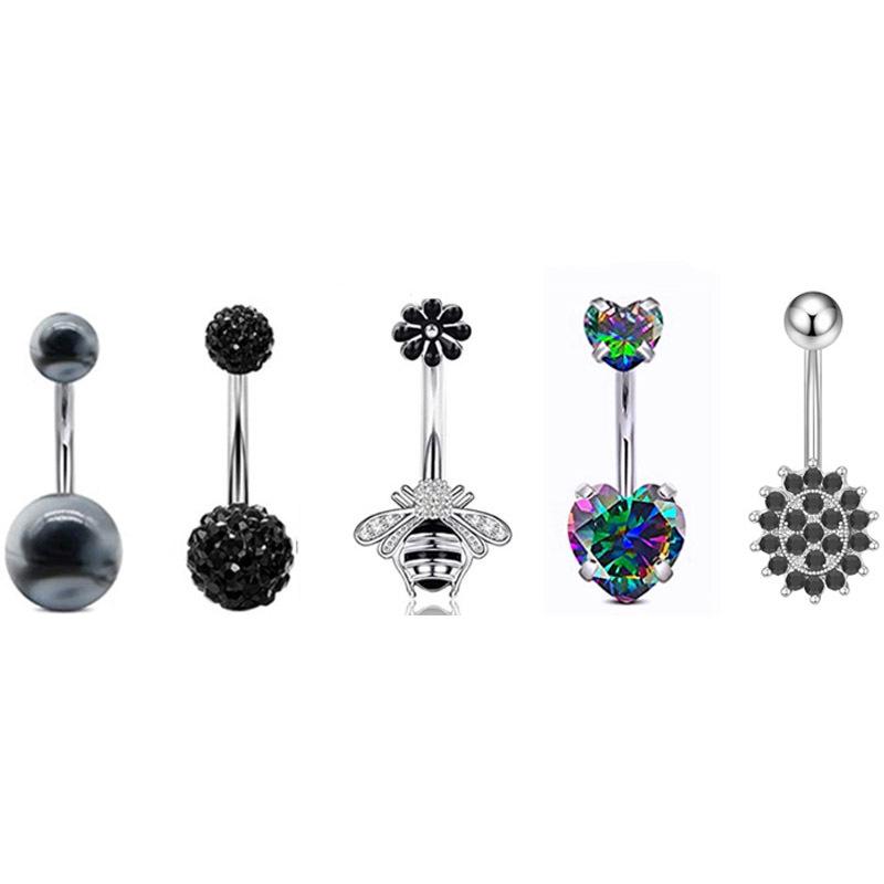 Кольцо для пупка Diablo, готический паук, маленькая змея, крестик для пупка, гвоздь для живота, набор из 9 штук в одном