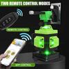 2 in 1 4D 360° Horizontal Vertical Cross Green Light Laser 16/12/8 Line Level Self-Leveling Measure APP Control
