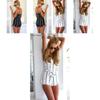 Elegant Cotton Linen Deep V Neck Backless Jumpsuit With Waist Belt For Spring Wear