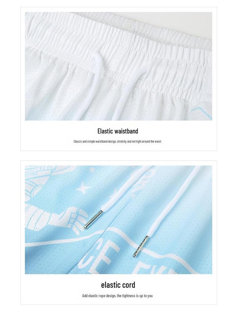 Мужские повседневные спортивные костюмы лето 2024: Короткие рукава + шорты из Ice Silk, новые молодежные стили