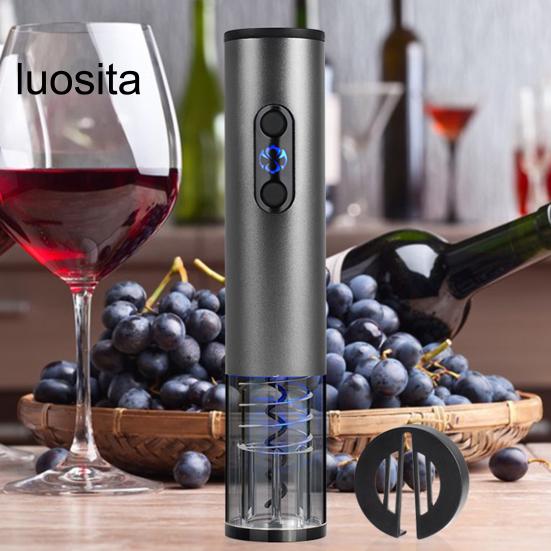 1 Set Bottle Opener, Rechargeable Electric Wine Opener, Effortless Automatic Cork Extractor for Home Bar Party