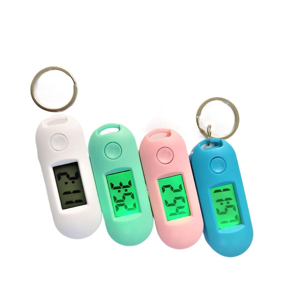 Digital Electronic Clock Mini Small Wall Watch LCD Display Study Library Luminous Key Ring Watch