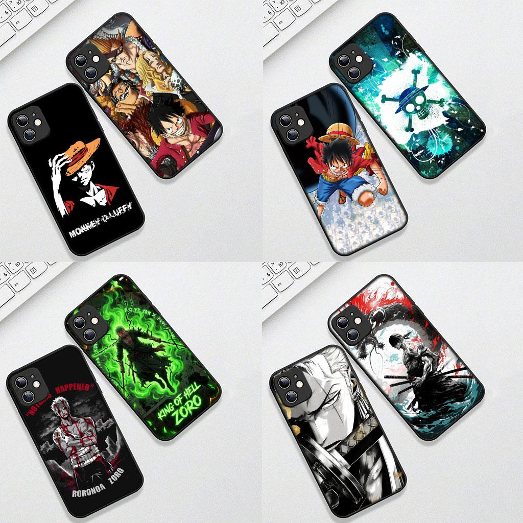 Soft Phone Cover for Apple iPhone 17 16 14 15 Pro Max Plus 15+ 16E XR ProMax Air Case Roronoa Zoro One Luffy Pieces Casing