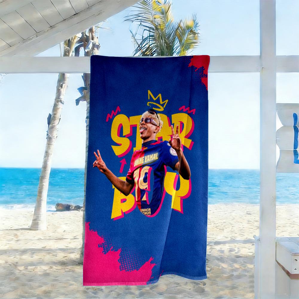 Lamine Yamal Football Player Celebration Beach Towel Quick-Dry Soft Microfiber Comfortable Lightweight Perfect for Traveling Yoga Camping and Swimming