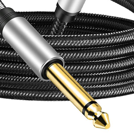 Аудиокабель 3,5 мм TRS на 6,5 мм TS Высококачественная передача звука Одноканальный аудиокабель для подключения «папа-папа»