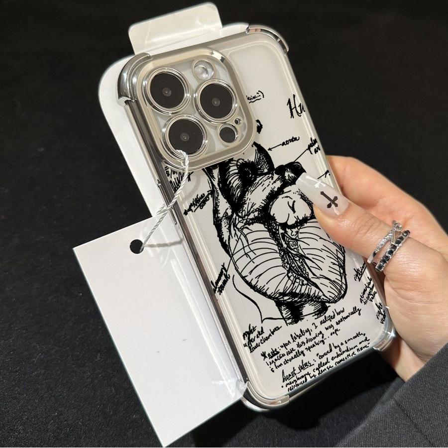 Чехол для телефона Funda Case для Apple iPhone 17 Pro Max 15 16 17 XS XR 14 12 Plus 11 Air 13 Этот рисунок - мое сердце