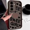 Чехол TPU с рисунком в виде сердечек для милой девушки для Samsung Galaxy S24 FE S23 S22 Ultra A16 A55 A54 A35 A34 A52 A15, мягкий силиконовый противоударный матовый чехол для телефона