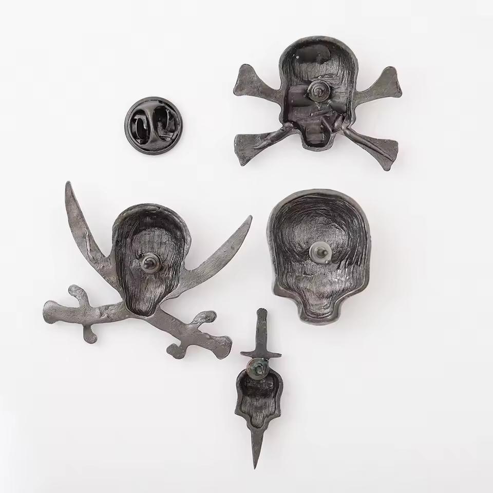 Metal Rpg Dnd Pin - Pirate Skull