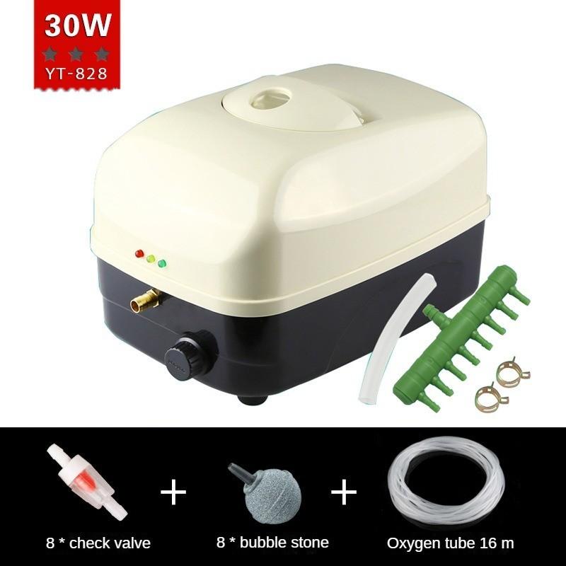 Мощный кислородный воздушный насос для аквариума, аэратор для аквариума двойного назначения AC/DC, бесшумный кислородный насос для аквакультуры