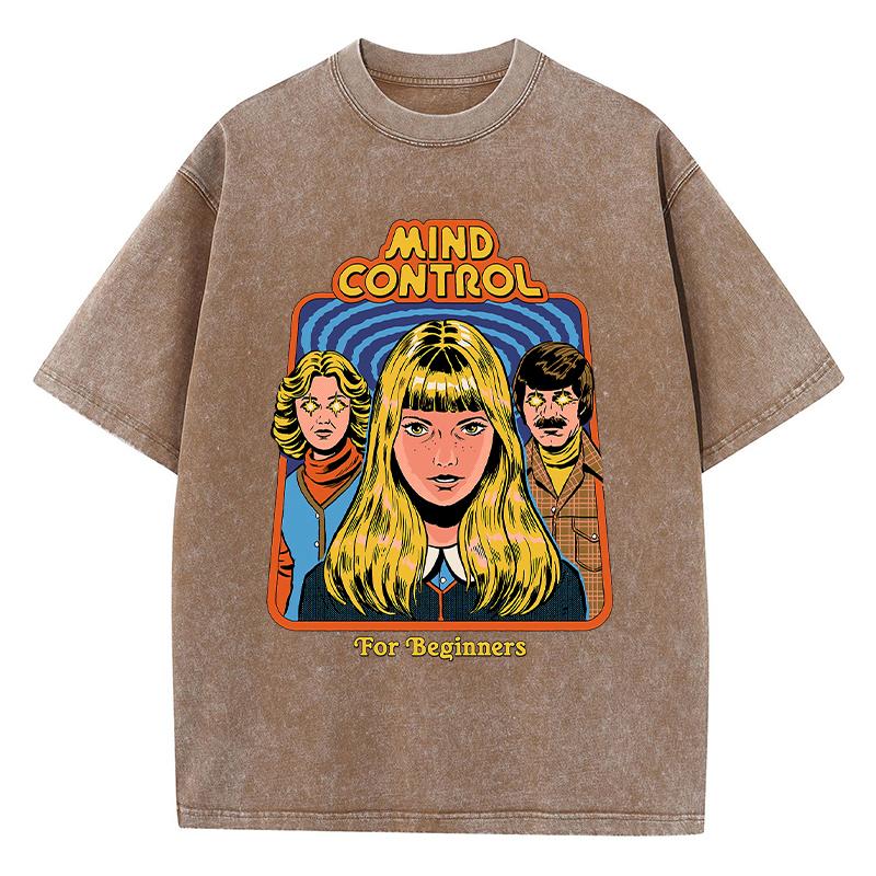 Mind Control Cartoon Printing Women Wash Clothes Tshirts Street Breathy Tee Tops Cool Summer T Shirts Female