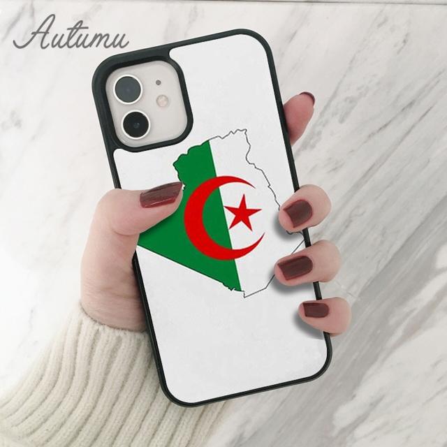 Чехол для телефона с флагом Алжира для iPhone 11 12 13 14 Pro Max mini XR XS SE 2020 7 8 Plus Samsung Galaxy S21 S22 Cover shell