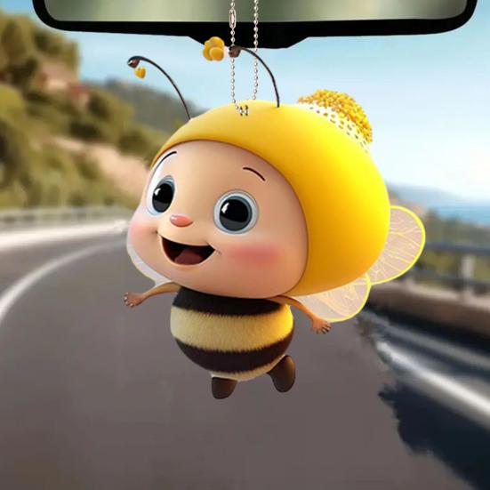 Декоративная подвеска в виде пчелы, акриловое подвесное украшение, очаровательный внешний вид, яркий цвет, легкая подвеска в виде рождественской елки