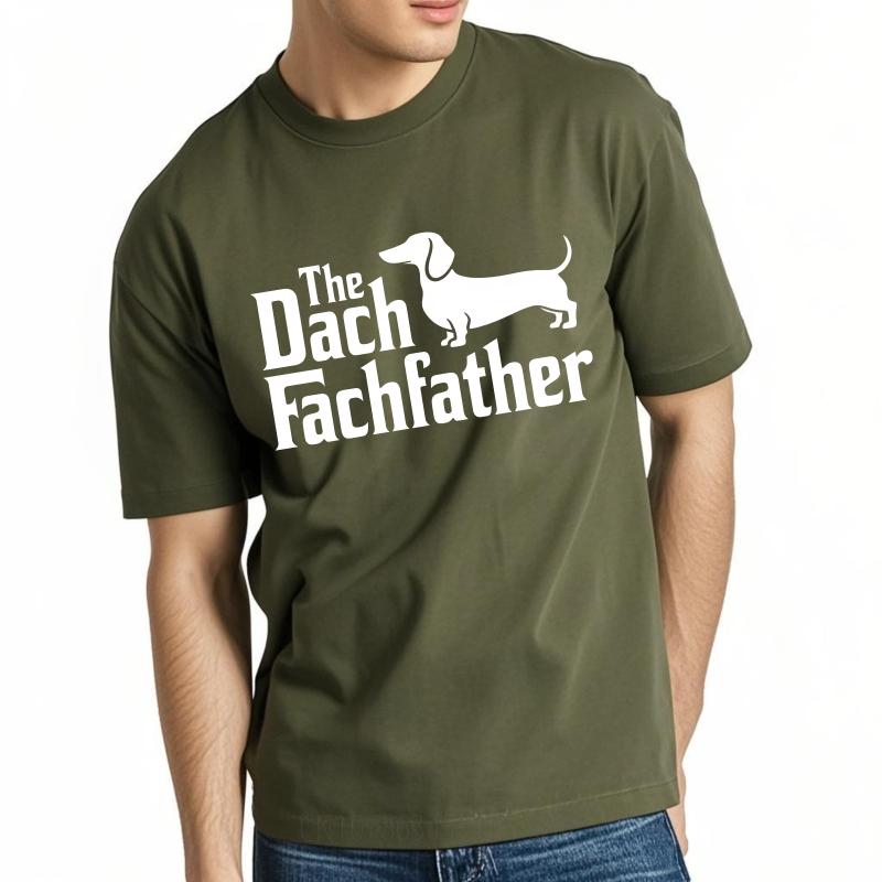 Streetwear Summer Boys Tshirt The Dachshund Father Dog Silhouette Design Short Sleeve Soft Oneck Tshirt Relaxed Fit Tshirt