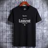 Lament Printed Man Fashion Tee Short-sleeved Pure Cotton T-shirt