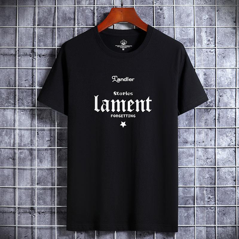 Lament Printed Man Fashion Tee Short-sleeved Pure Cotton T-shirt